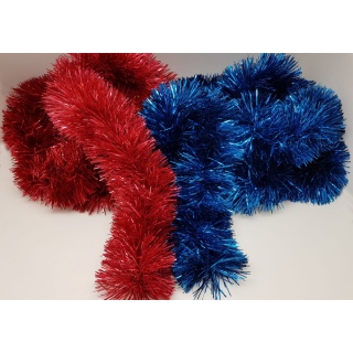 Набор мишуры из 2 шт. (красная и синяя)