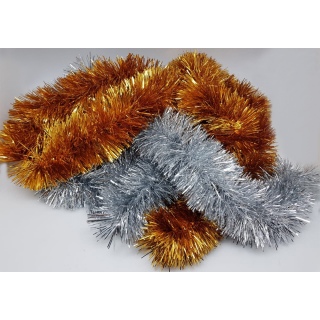 Набор мишуры из 2 шт. (серебряная и золотая)