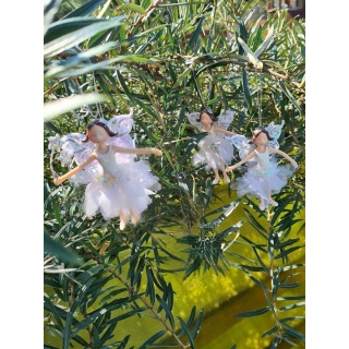 Набор балеринок-подвесок в белой пачке (3 шт) в подарочной упаковке, 10 см, пластик, ткань